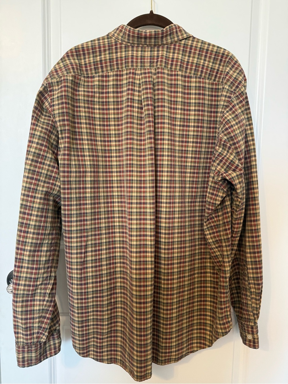Polo Ralph Lauren Classic Fit Plaid Button Down Shirt Men’s XL Cotton Brown Gree - Picture 3 of 6